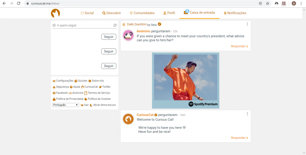 Como criar a sua conta no Curious Cat, rede social de perguntas - 10