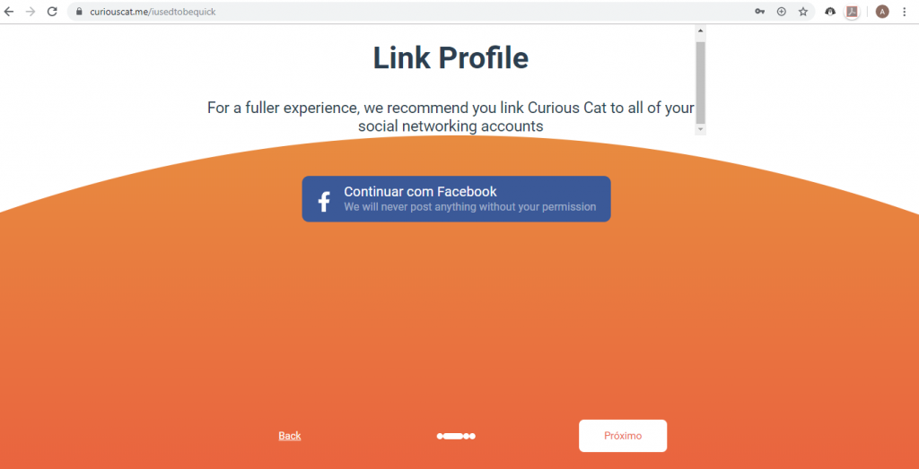 Como criar a sua conta no Curious Cat, rede social de perguntas - 5