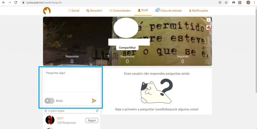 Como criar a sua conta no Curious Cat, rede social de perguntas - 7