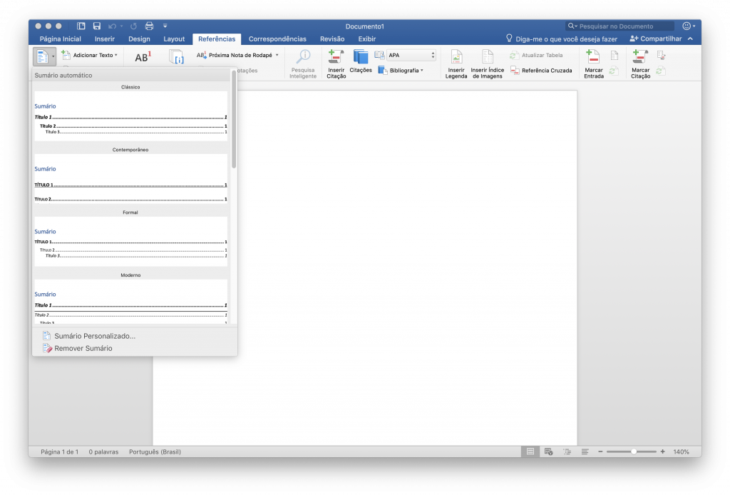 Como fazer um sumário automático no Word - 2