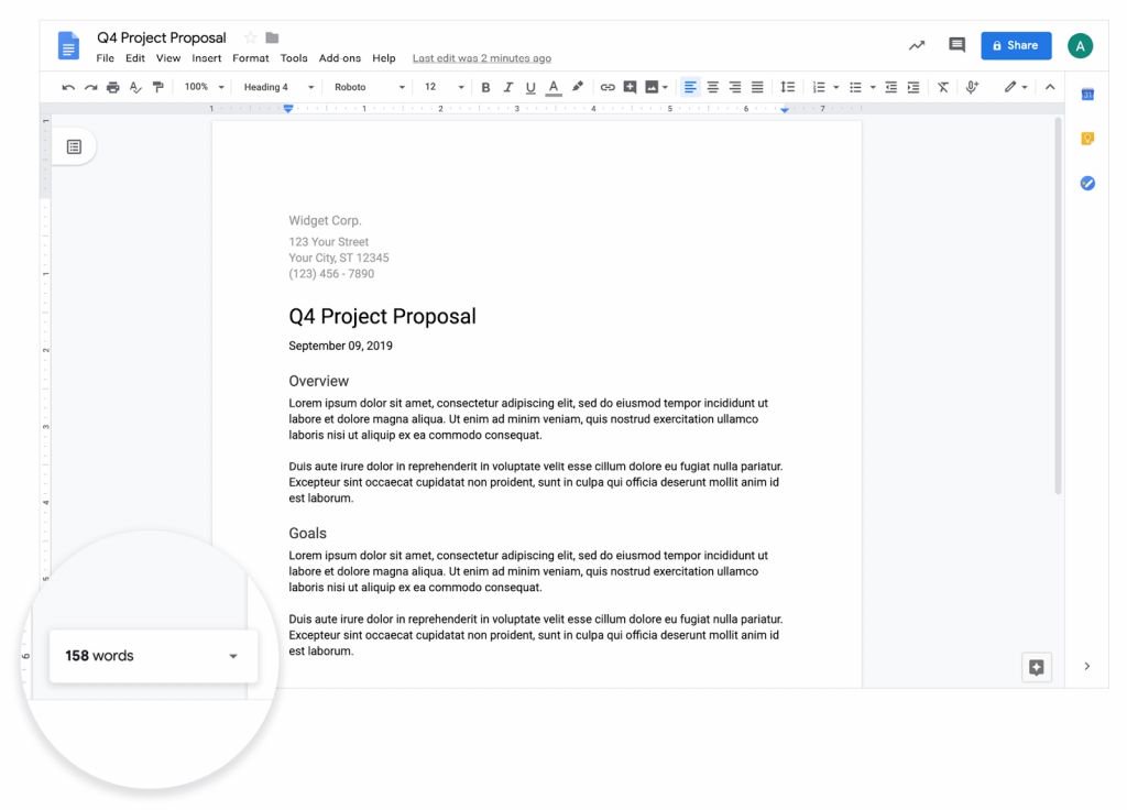 Google Docs finalmente ganha contador de palavras que fica visível o tempo todo - 2