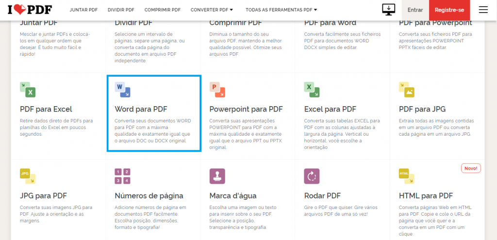 iLovePDF: conheça o site que permite converter seu PDF para vários arquivos - 2