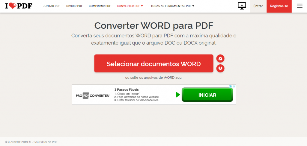 iLovePDF: conheça o site que permite converter seu PDF para vários arquivos - 3