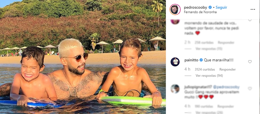 Pai de Anitta faz comentário na foto de Pedro Scooby com os filhos - 1