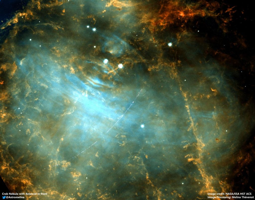 Astrônoma encontra rastro de asteroides em foto da Nebulosa do Caranguejo - 2