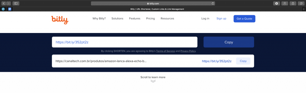 Bitly | Uma boa opção para encurtar URLs - 3