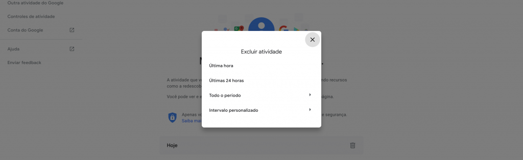 Como acessar e apagar o histórico do Google - 3