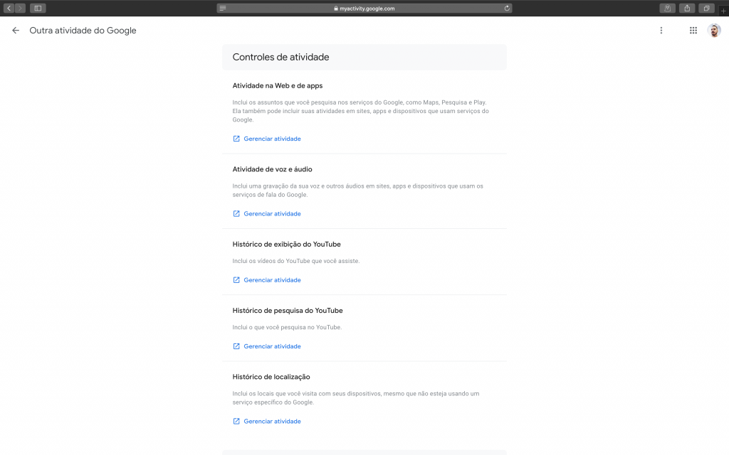 Como acessar e apagar o histórico do Google - 4
