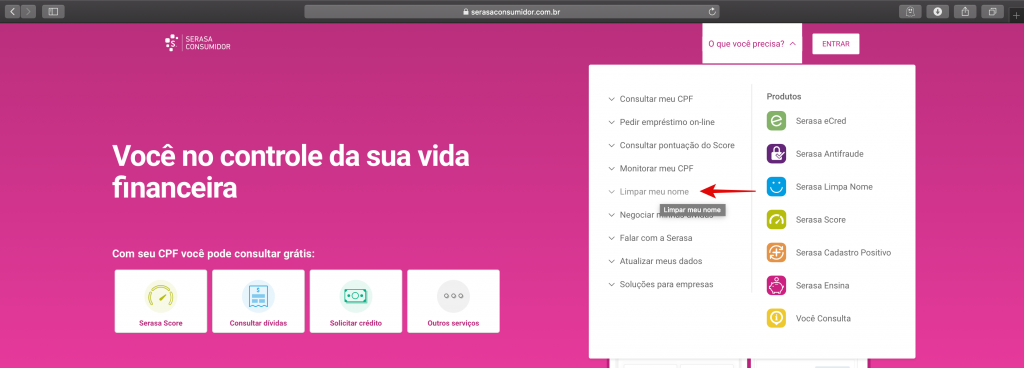 Como limpar seu nome no Serasa Limpa Nome - 3