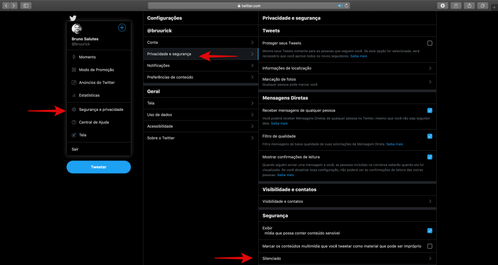 Como silenciar palavras no Twitter - 2