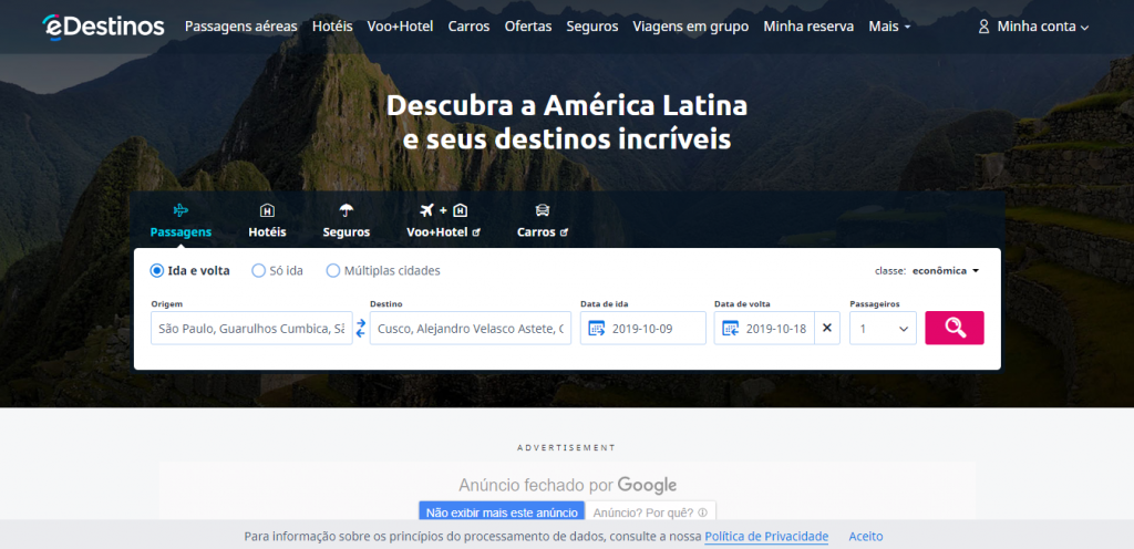 Como usar o eDestinos, plataforma para encontrar passagens aéreas mais baratas - 2