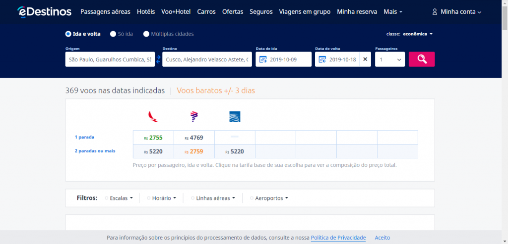 Como usar o eDestinos, plataforma para encontrar passagens aéreas mais baratas - 3