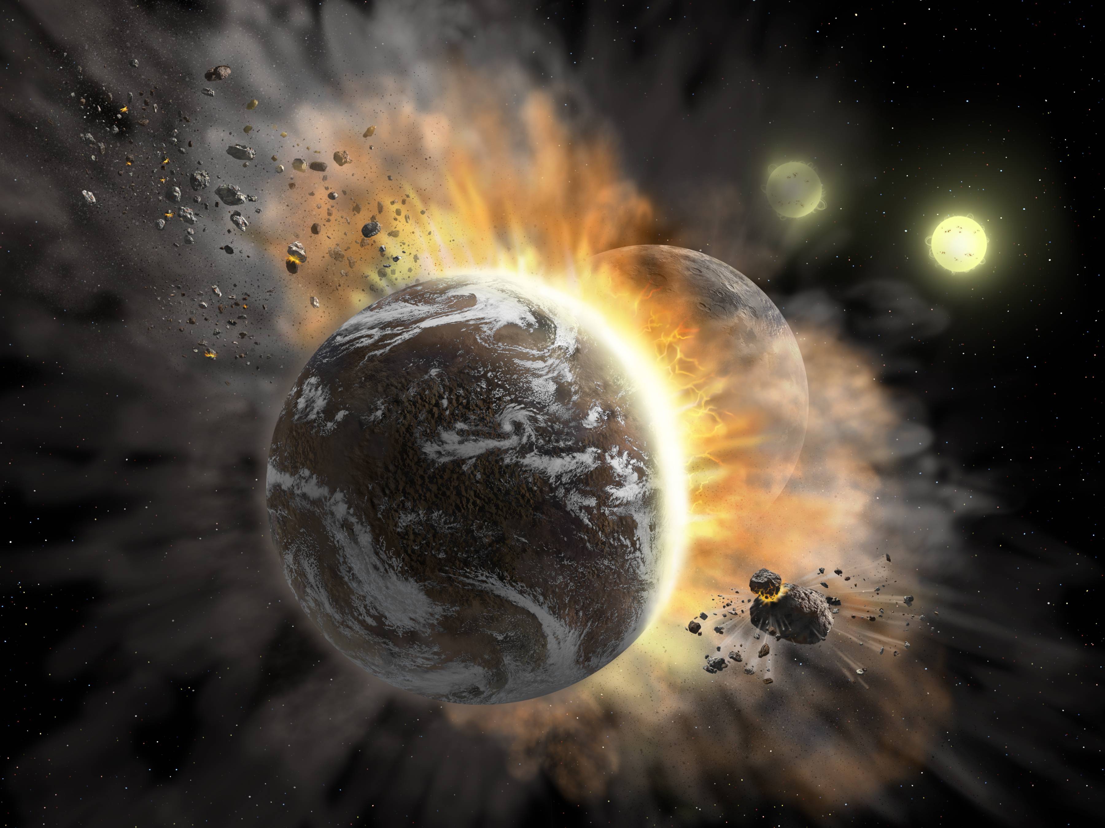 Dois exoplanetas colidem e deixam nuvem de poeira quente ao redor de estrelas - 2
