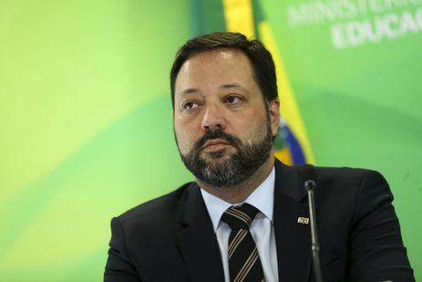  O presidente do Instituto Nacional de Estudos e Pesquisas Educacionais Anísio Teixeira (INEP), Alexandre Lopes, durante apresentação dos resultados do Exame Nacional de Desempenho dos Estudantes (Enade) 2018. 