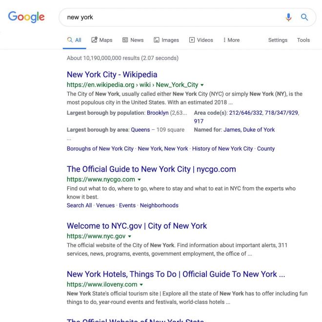 Google testa novo desenho de sua página de buscas - 2