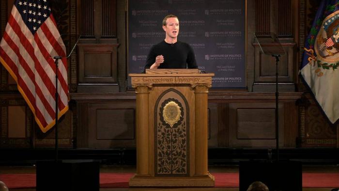 Mark Zuckerberg faz discurso em universidade e defende a liberdade de expressão - 1