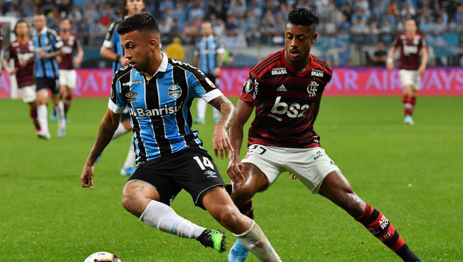 Quantas partidas disputaram os jogadores de Flamengo e Grêmio em 2019? - 1