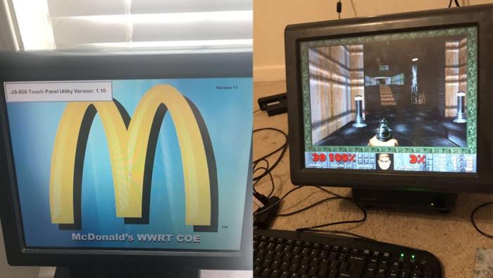 Usuário usa caixa registradora do McDonald’s para jogar Doom - 1
