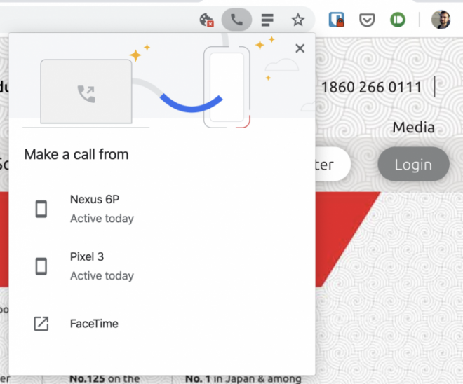 Versão Beta do Chrome para desktop faz chamadas telefônicas diretas - 2