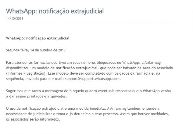 WhatsApp bloqueia 500 farmácias brasileiras e sofre ação na Justiça - 3