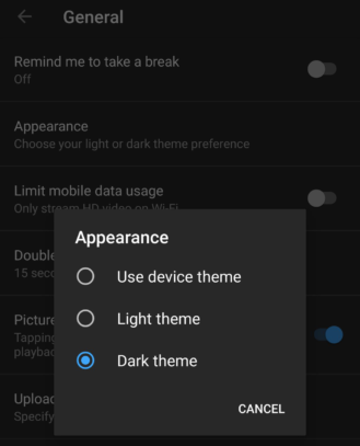 YouTube agora tem novo modo escuro no Android 10 - 3