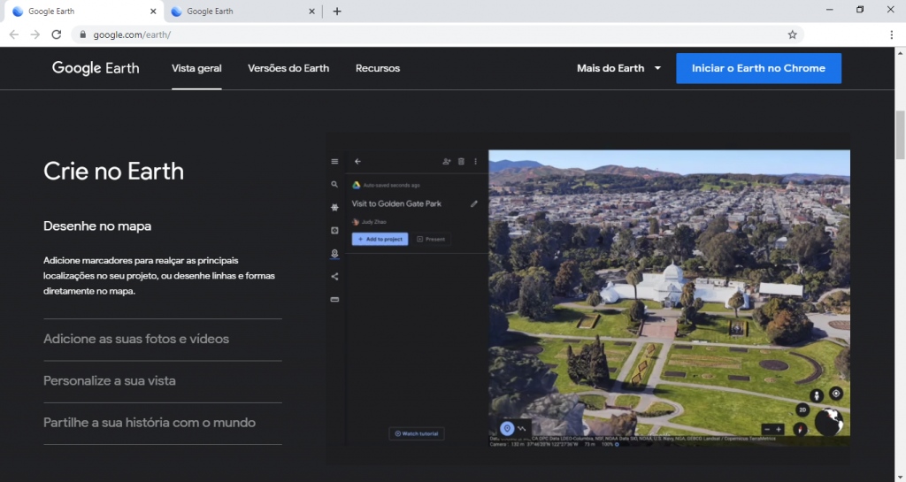Google Earth lança recurso para usuários criarem seus próprios mapas e histórias - 2