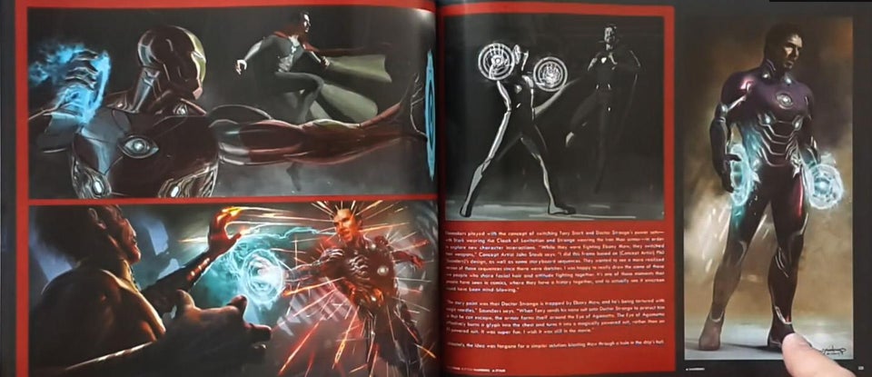 Homem de Ferro e Doutor Estranho trocam os trajes em artes oficiais de Vingadores: Ultimato - 1
