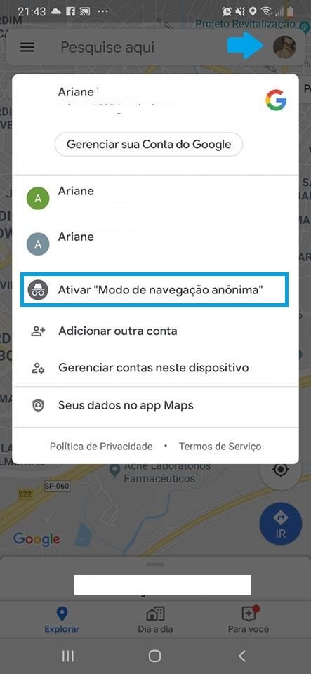 Saiba como ativar a navegação anônima no Google Maps - 2