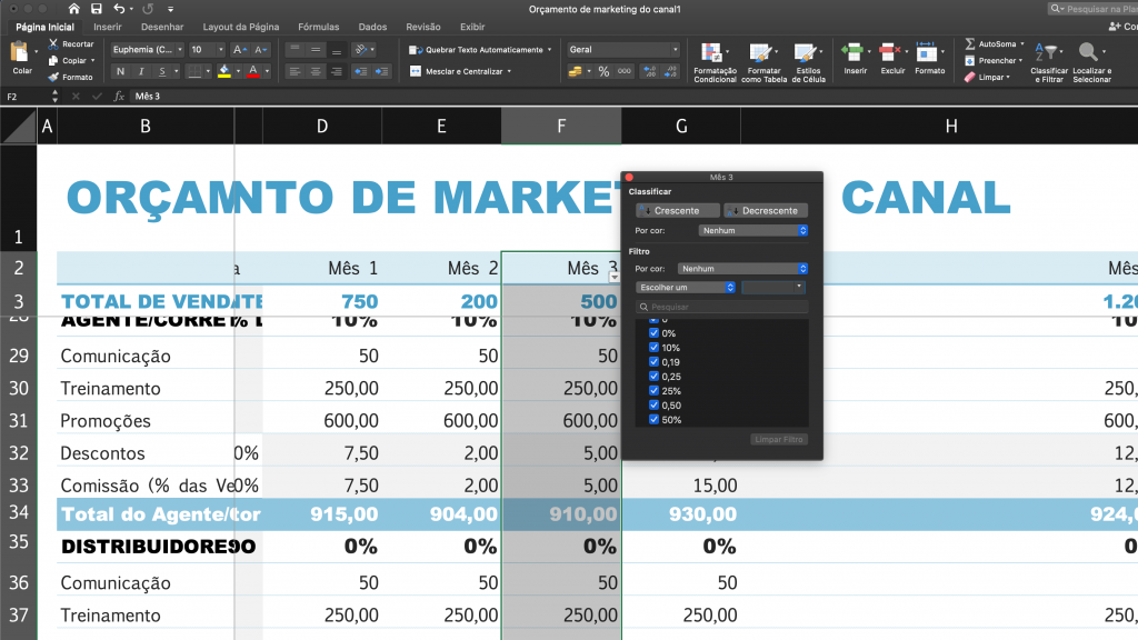 Saiba como criar filtro no Excel - 4
