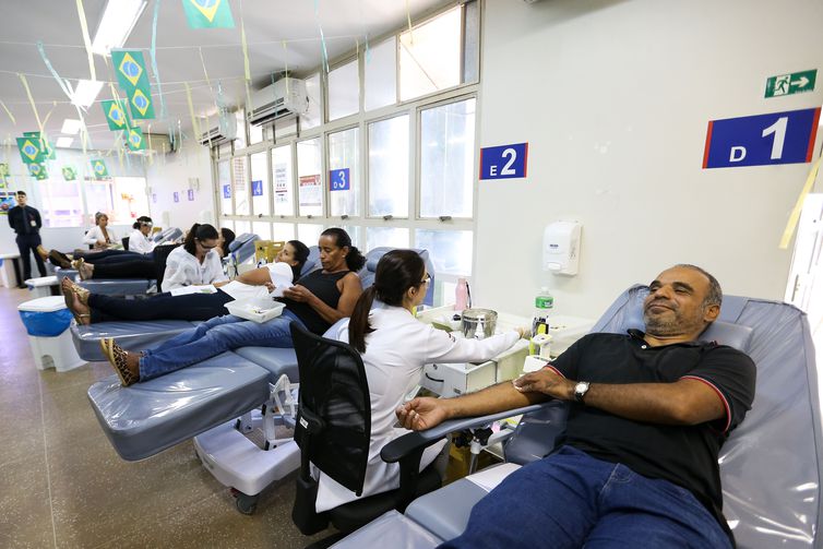 Para marcar o Dia Mundial do Doador de Sangue, o Ministério da Saúde lança campanha de doação de sangue, no Hemocentro de Brasília. 