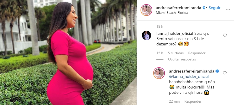 Com 9 meses de gravidez, Andressa Ferreira diz que filho “pode vir a qualquer hora” - 1