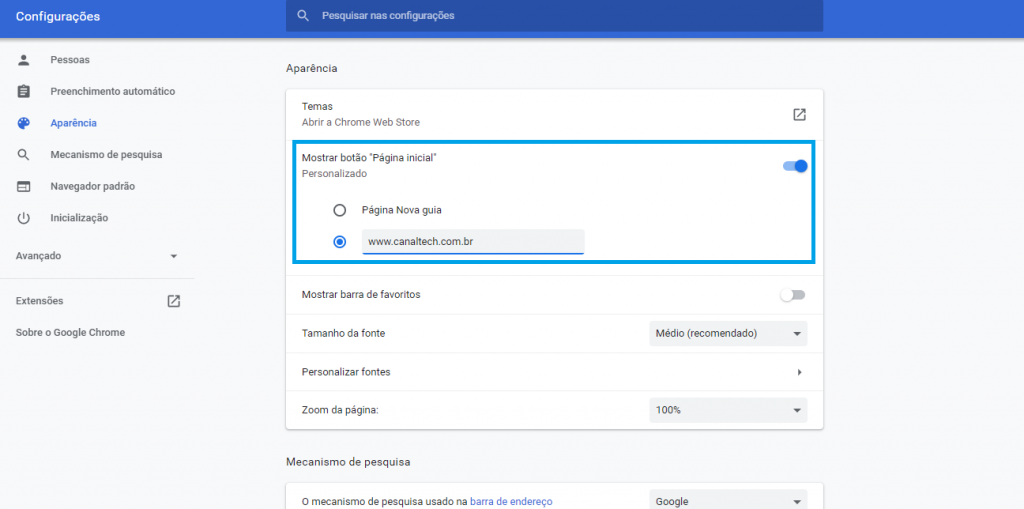 Como personalizar a home do Google Chrome com temas e extensões - 7