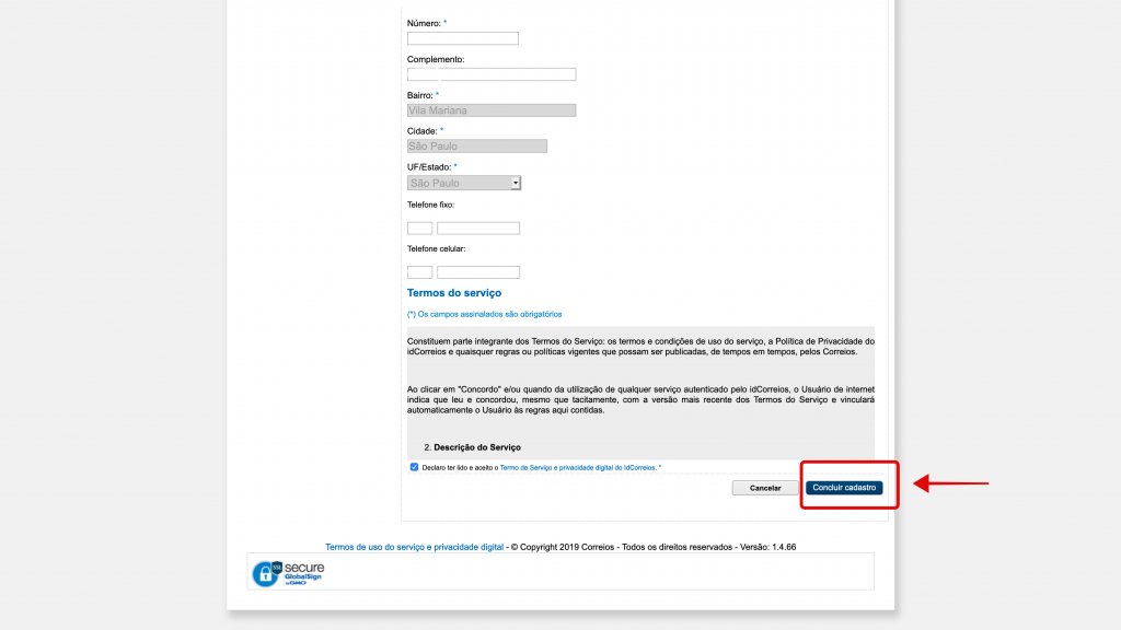 Como preencher o formulário de compras internacionais dos Correios com CPF - 4