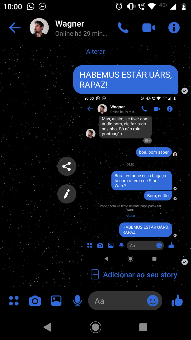 Facebook Messenger ganha tema escuro de Star Wars em comemoração ao novo filme - 2