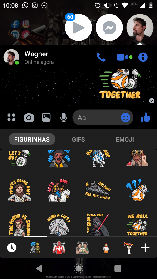 Facebook Messenger ganha tema escuro de Star Wars em comemoração ao novo filme - 4