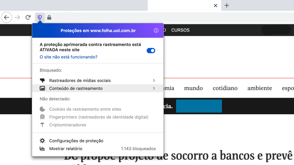 Firefox: como ver os sites que rastreiam você - 2