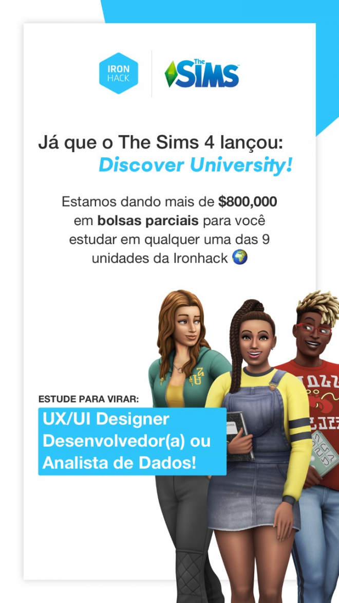 Ironhack e The Sims oferecem bolsas de estudo em tecnologia para fãs do game - 2