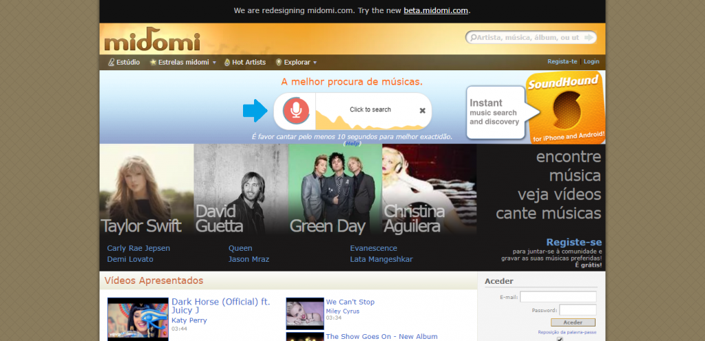 Midomi: saiba como usar o site para lembrar nomes de músicas - 3