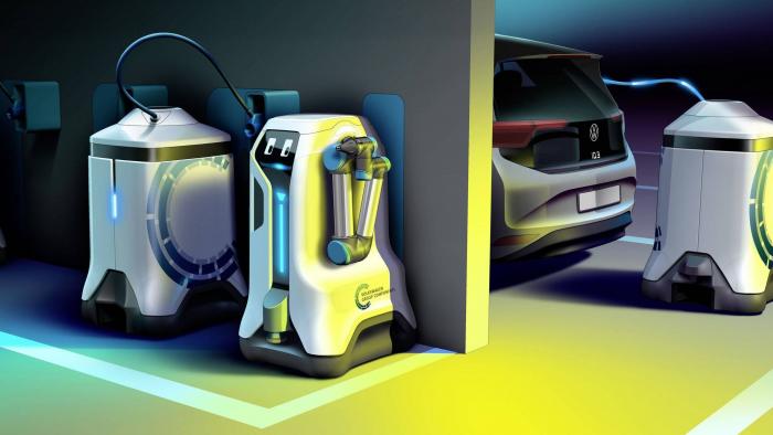 Volkswagen cria protótipo de robô que localiza e carrega seu carro elétrico - 1