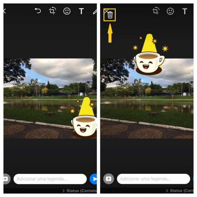 Como atualizar seu status do WhatsApp com figurinhas (Stickers) - 4