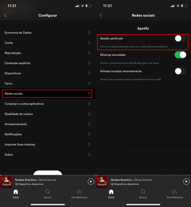 Como esconder as músicas que está ouvindo no Spotify - 2