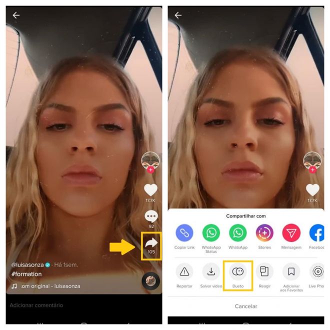 Como fazer duetos no TikTok - 2
