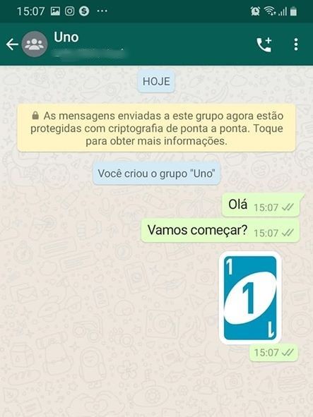 Como jogar Uno no WhatsApp - 4