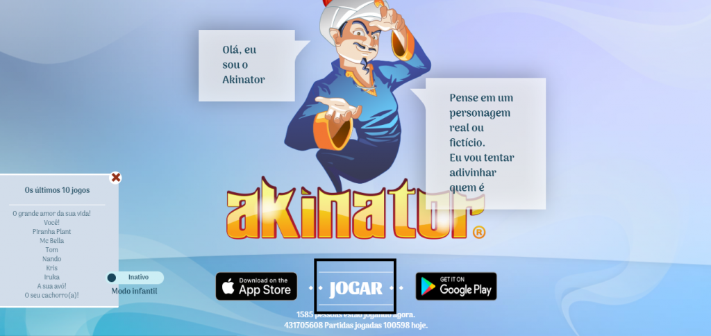 Conheça Akinator, o jogo do gênio que descobre o que você está pensando - 2