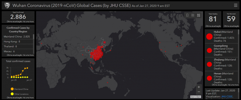 Coronavírus em tempo real: mapa interativo mostra regiões mais afetadas do globo - 2