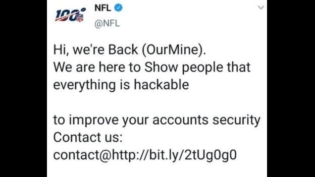 Hackers invadem redes sociais da NFL e de mais 15 equipes da liga - 2