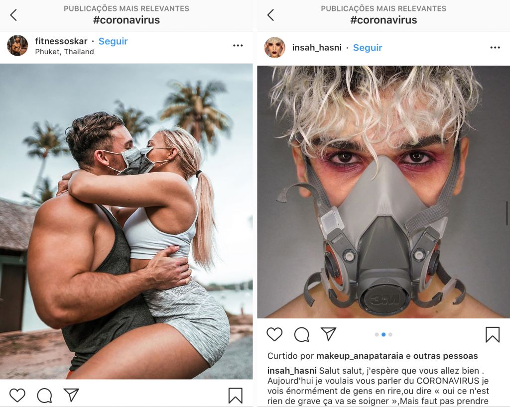 Influencers estão usando Coronavírus para autopromoção com fotos usando máscara - 3