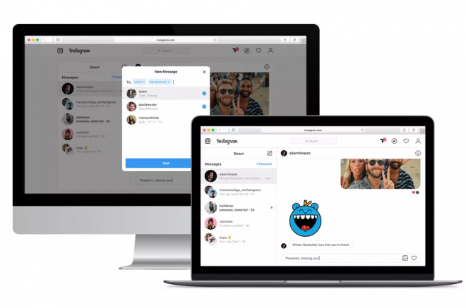 Instagram testa DMs na versão web e função