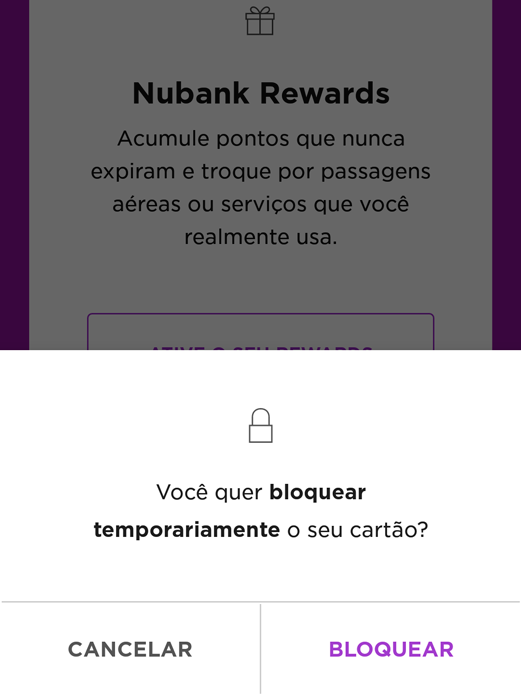 Nubank: como bloquear o cartão pelo aplicativo e na internet - 3