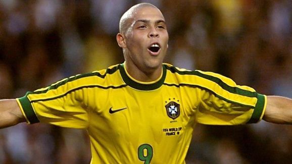 Brazilian forward Ronaldo jubilates afte